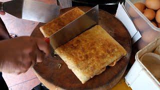 giant meat dumpling pancake - Martabak  indonesian street food