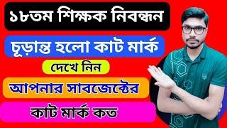 ১৮ তম শিক্ষক নিবন্ধনের লিখিত পরীক্ষার চূড়ান্ত কাট মার্ক প্রকাশ  ntrca update news.