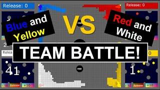 Team Battle Blue and Yellow VS Red and White Episode 15 - Territory War Algodoo Marble Race