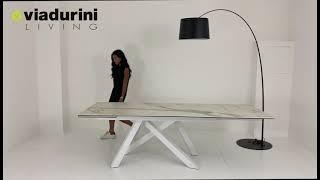 Table extensible ouvrant avec plateau hypermarbre par Viadurini Living