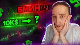 Я ТОРГОВАЛ 5 МИНУТ НА 10К$ - СКОЛЬКО ЗАРАБОТАЛ ? Скальпинг  Трейдинг  Digash  Binance  Крипта