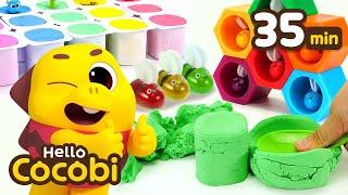 Learn Colors with Kinetic Sand & Toy Bees  Videos For Kids  Hello Cocobi