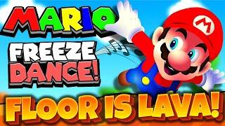 Super Mario Freeze Dance  Brain Break  Just Dance  Floor is Lava  Matthew Wood