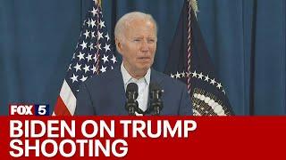 Biden addresses Trump rally deadly shooting  FOX 5 News