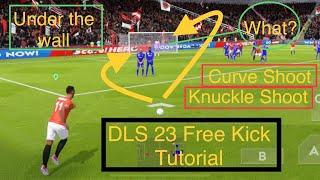 DLS 23 Free Kick Tutorial  Dream League Soccer 2023 Free Kick  Free Kick Goals  Tips & Tricks