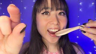 ASMR Asian Auntie Eating Your Face & Eyeball Asian Accent plucking mouth sounds