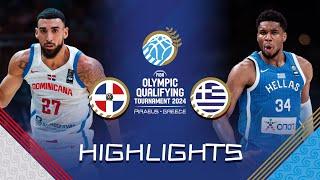 Dominican Republic  vs Greece   Highlights  FIBA OQT 2024 Greece