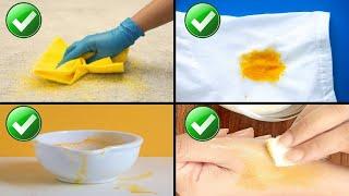 How To Get Rid of Turmeric Stains on Clothes Dishes Counter-tops Hands & Fingernails