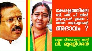 Are their groups within BJP in Kerala? Why is Shobha Surendran absent? V Muraleedharan