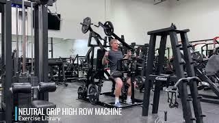 Neutral Grip High Row Machine