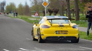 Porsche Cayman GT4 with Fabspeed Exhaust - INSANE Acceleration Sounds Fly-By + BLACK FLAG on Track