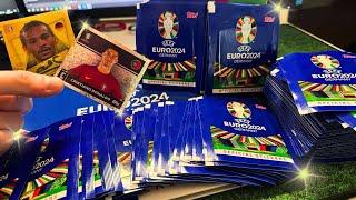 KOMPLETTE DISPLAY BOX 100 TÜTEN 600 STICKER Topps UEFA EURO 2024 Germany