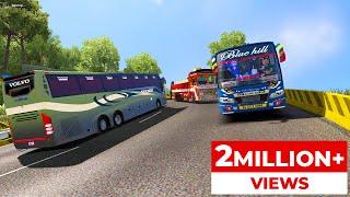 Bus Driving on Narrow and Hilly Road  Danger Roads in India  ETS2