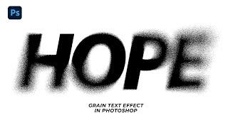 How To Create Grain Text Effect - Photoshop Tutorial