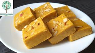 Besan barfi recipe without ghee  Besan barfi recipe without sugar syrup