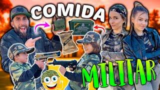 24 HORAS COMIENDO COMIDA MILITAR  Familia Amiguindy