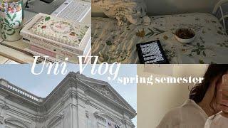 spring semester vlog  productive 5am mornings solo reading date uni event