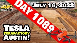 THE WILD WEST OF GIGA TEXAS - Tesla Gigafactory Austin 4K  Day 1089 - 71623 - Tesla Terafactory