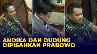 Jenderal Andika dan Dudung Dipisahkan Prabowo Saat Rapat di DPR