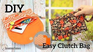 DIY Easy Clutch Bag  How to make a Three Compartment Handbag sewingtimes