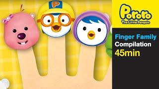 Finger Family and More 45min  Nursery Rhymes  pororo finger family Pororo The Little Penguin