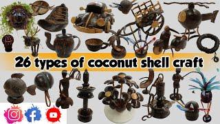 26 types of coconut shell craft  coconut shell craft ideas