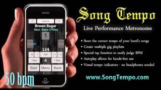  50 BPM  Metronome - 10 Minutes Click Track - www.SongTempo.com