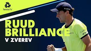 Casper Ruud Brilliant Tennis vs Zverev  Miami 2022 Highlights