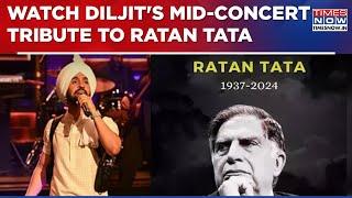 Diljit Dosanjh Gets Emotional Pays Tribute To Legend Ratan Tata Mid-Concert Watch What He Said...