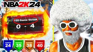 I WENT ON A 120 GAME WIN STREAK WITH THE NEW BEST BUILD on NBA 2K24
