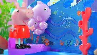 Peppa Pig Official Channel  Aquarium Trip   Cartoons For Kids  Peppa Toys