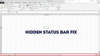 How to Unhide Status Bar In Excel