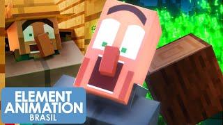 ALDEÕES EM “DOCES OU TRAVESSURAS” - UM HALLOWEEN NO MINECRAFT ANIMAÇÃO #shorts