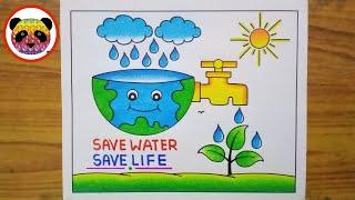 World Water Day Drawing  Save Water Save Life Drawing  Save Water Save Earth Poster Drawing