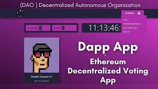 Build Ethereum Decentralized Voting App DOA  Create Smart Contract Deploy  Dapp App Project