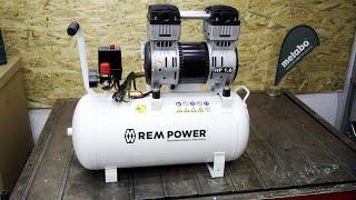 REM POWER Piston Compressor EL 200840  Unboxing and Testing