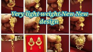 Daily wear light weight gold earrings tops under 2 gram 22k stud earring  hoop earring jhumka 2023