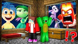 JJ and Mikey HIDE from Joy  Disgust  Fear  Anger from Inside Out 2 in Minecraft Maizen