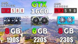 GTX 1660 vs RX 580 vs RX 590 Test in 8 Games