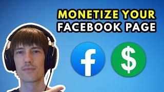 How to MONETIZE your Facebook Page 2022 Tutorial
