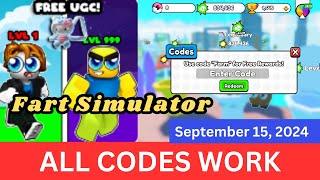 *All Codes Work* Fart Simulator ROBLOX September 15 2024