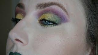 MARDI GRAS inspired Makeup with CUT CREASE  LeaStepleton