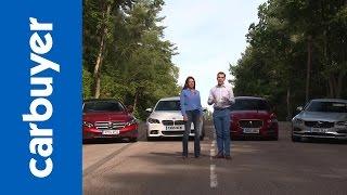 Mercedes E-Class v BMW 5 Series v Jaguar XF v Volvo S90 - Carbuyer