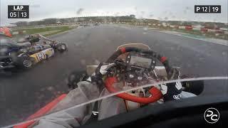 A close ending on the wet - KZ kart race