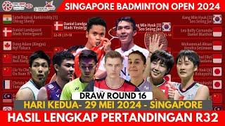 Hasil Lengkap Hari Ke 2 Singapore Open 2024