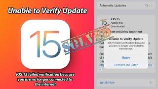 iOS 15 Unable to verify Update Error on iPhone  iPad Error iOS 15.1 Solved  Fix in 2021