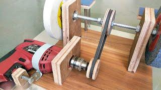3 Amazing Woodworking Hack  Drill Powered Tools 