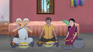 दो सिर वाली माँ की कहानी HINDI KAHANIYA  SSOFTOONS  Two Headed Woman Comedy Hindi Kahani