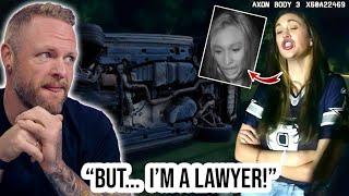 Entitled Lawyer Flips Her Car Then Acts FOOLISH and gets arrested