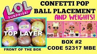 LOL Surprise Confetti Pop WAVE 2 Series 3 Ball Placement and Weight Hacks Grunge Girl SPF QT